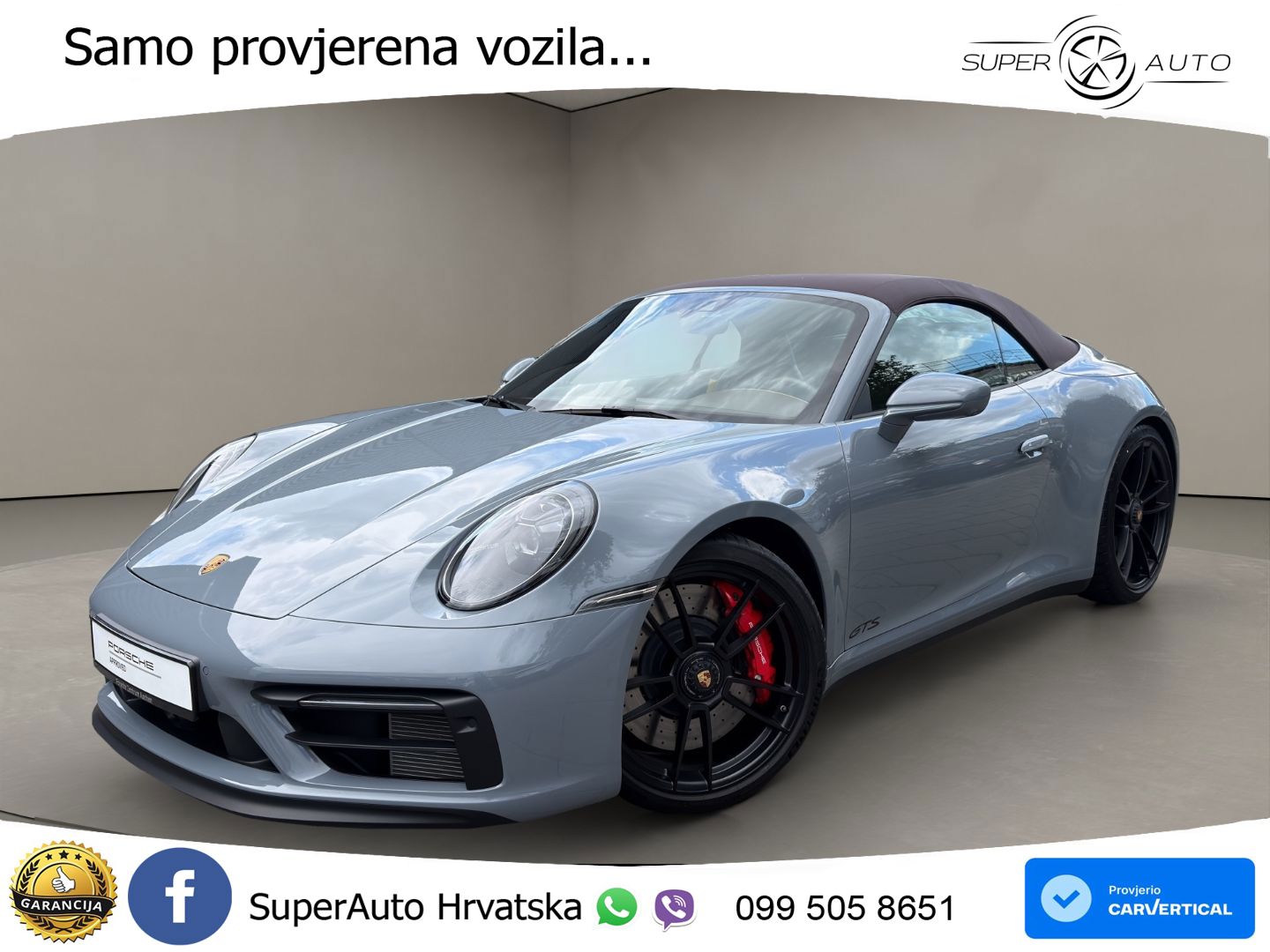 Porsche 911 Carrera 4 GTS Cabriolet 3.0 (480 KS) PDK LED+GR SJED+ACC
