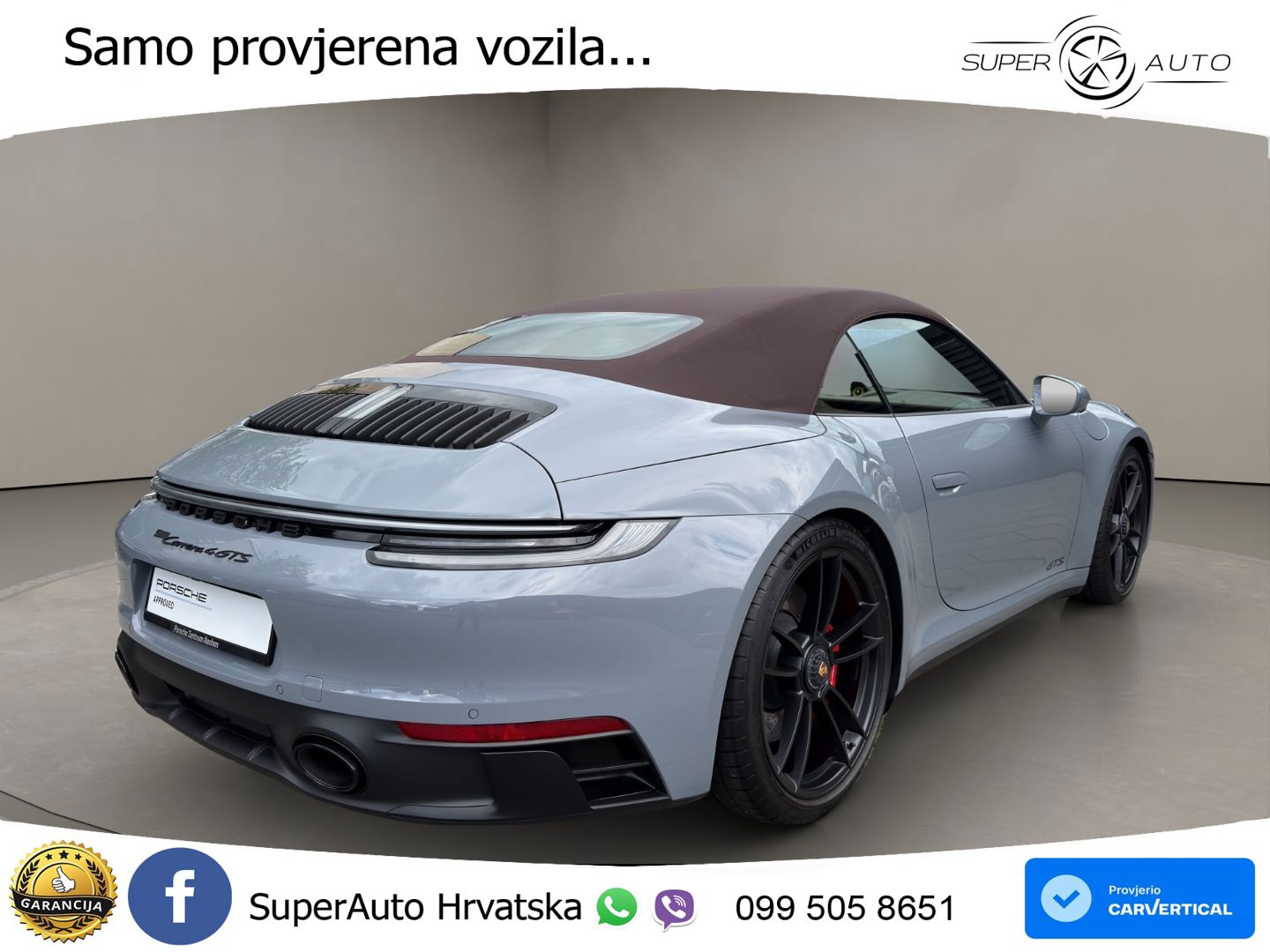 Porsche 911 Carrera 4 GTS Cabriolet 3.0 (480 KS) PDK LED+GR SJED+ACC