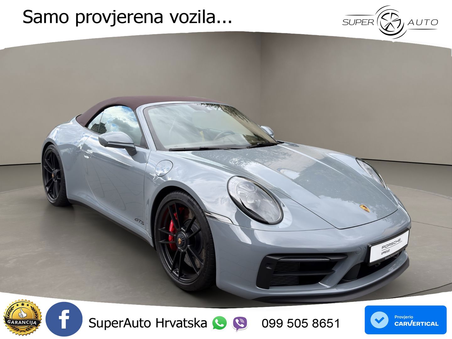 Porsche 911 Carrera 4 GTS Cabriolet 3.0 (480 KS) PDK LED+GR SJED+ACC