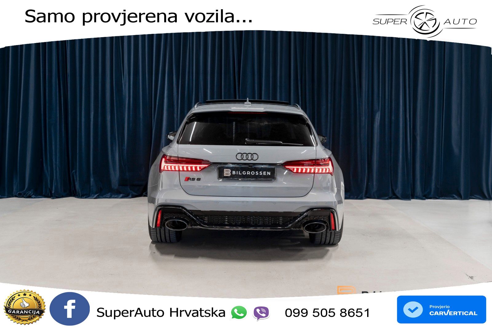 Audi RS6 Avant 4.0 TFSI V8 performance (630 KS)  quattro tiptronic LED+GR SJED+ACC
