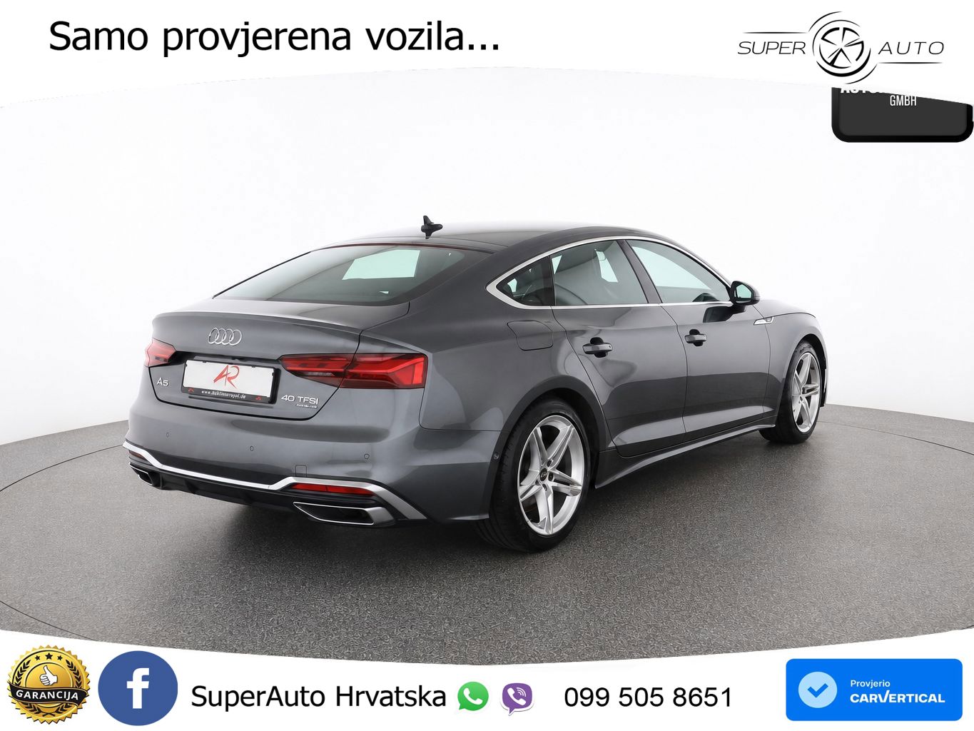 Audi A5 Sportback  40 TFSI (204 KS) quattro S tronic S line MATRIX+GR SJED+KAM