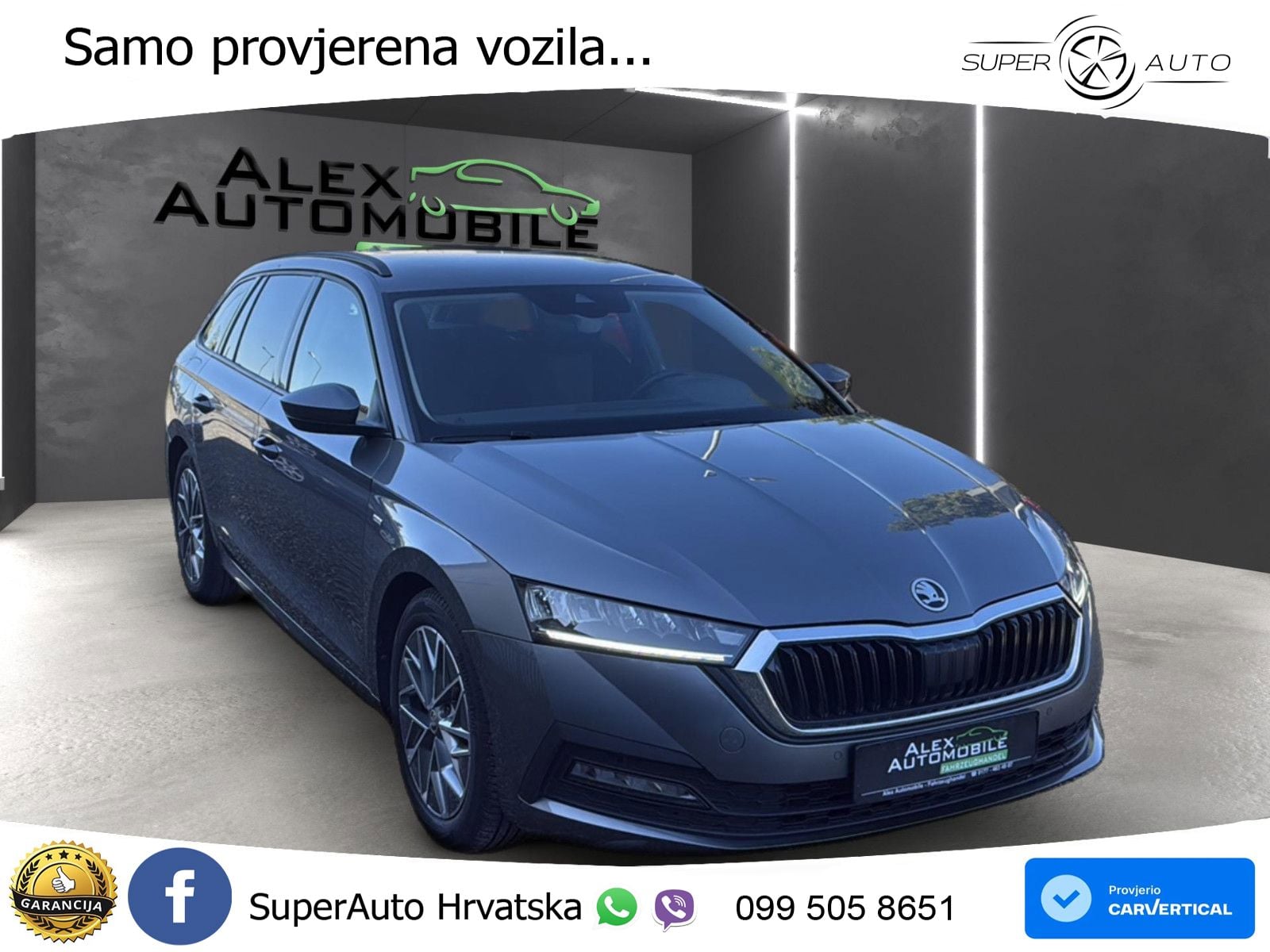 Škoda Octavia Combi 2.0 TDI (150 KS) DSG LED+GR SJED+ACC