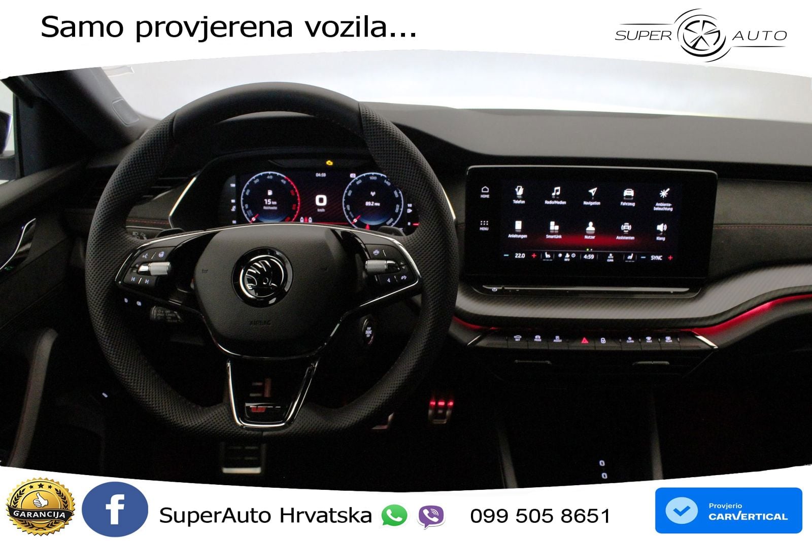 Škoda Octavia Combi RS 2.0 TDI (200 KS) 4x4 DSG LED+GR SJED+ACC