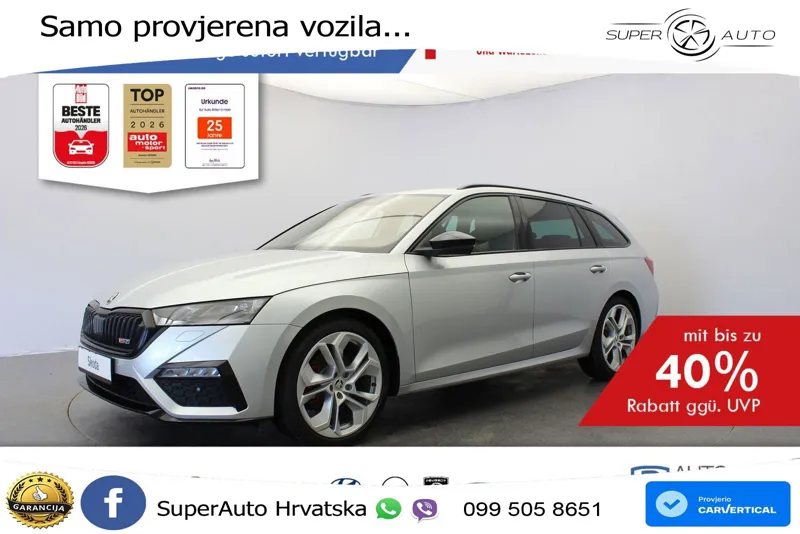 Škoda Octavia Combi RS 2.0 TDI (200 KS) 4x4 DSG LED+GR SJED+ACC