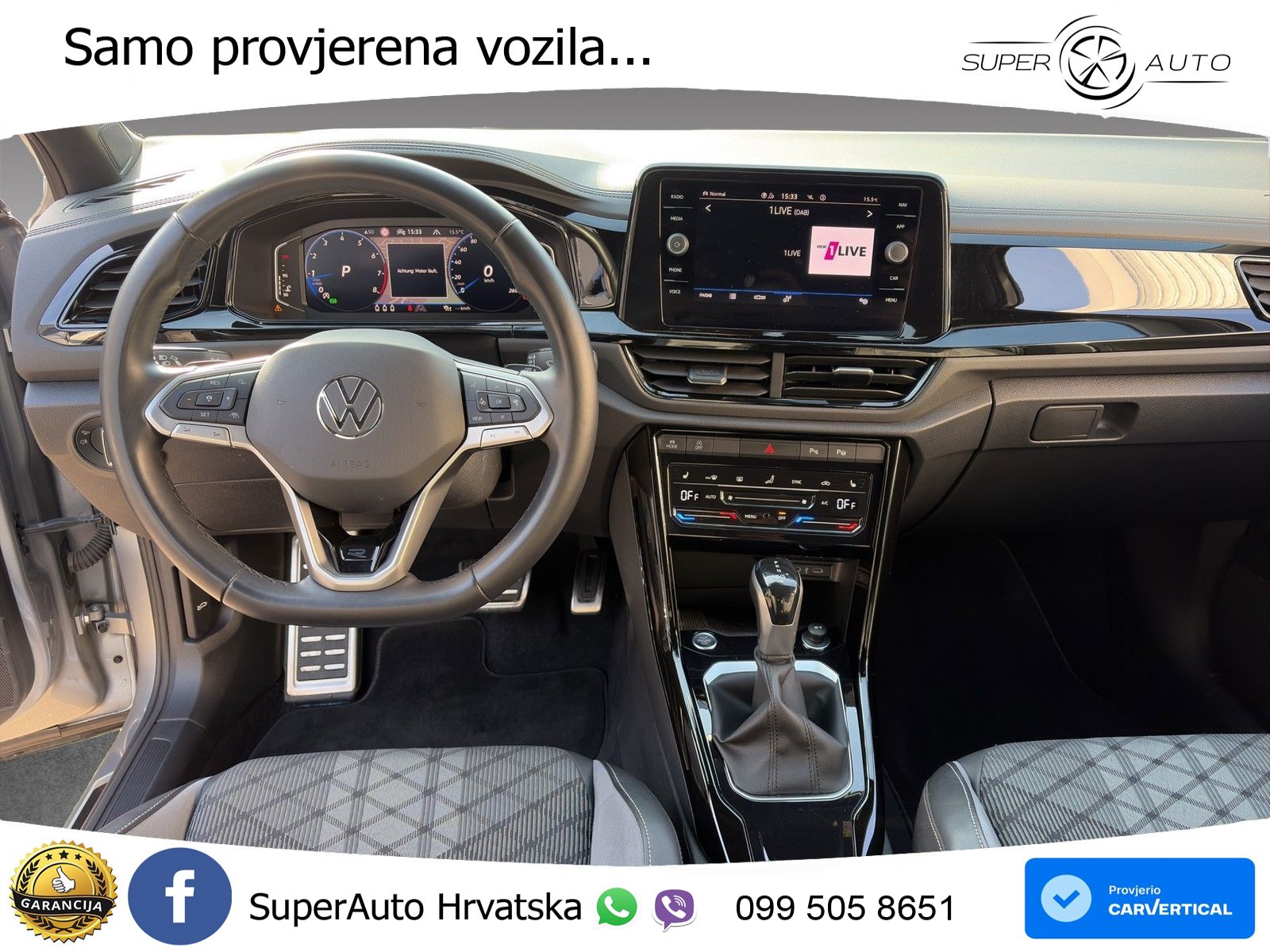 Volkswagen T-Roc 1.5 TSI (150 KS) DSG R-Line LED+GR SJED+ACC