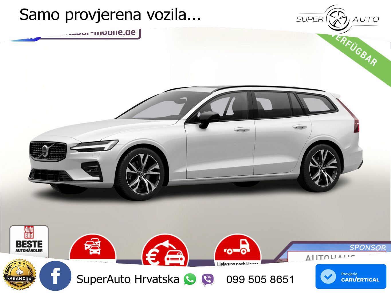 Volvo V60 2.0 B4 Benzin DCT LED+GR SJED+ACC