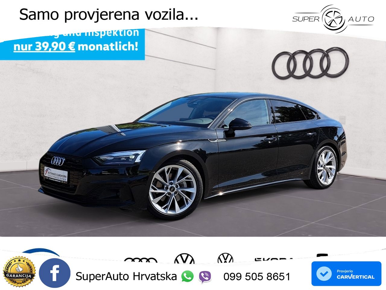 Audi A5 Sportback  40 TFSI (204 KS) S tronic advanced