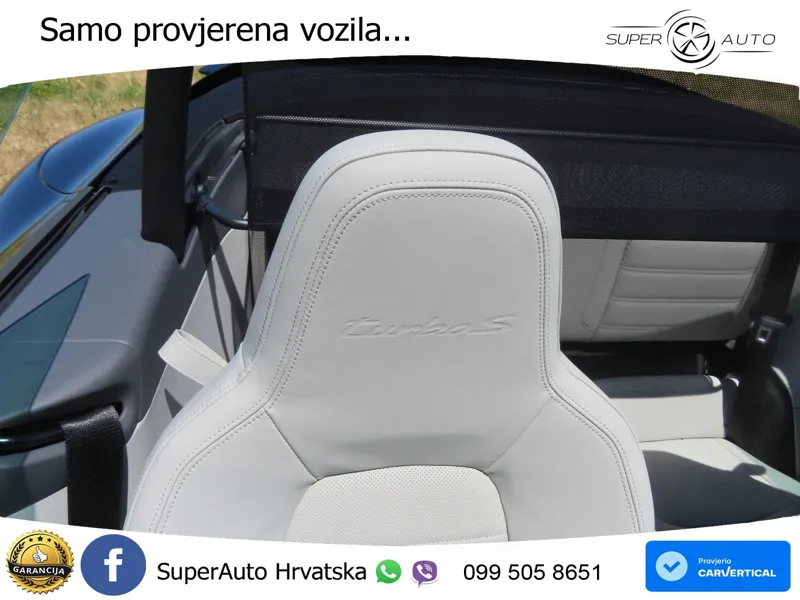 Porsche 911 Turbo S Cabriolet 3.8 (650 KS) PDK ZRAČNI+ACC+GR SJED+KAM