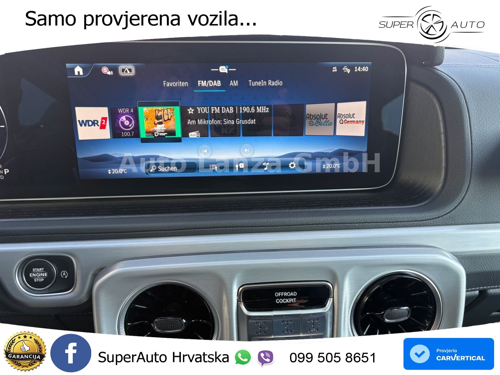 Mercedes G 450d Long (367 KS) 4MATIC 9G-TRONIC Exclusive ZRAČNI+ACC+4xGR SJED+KAM