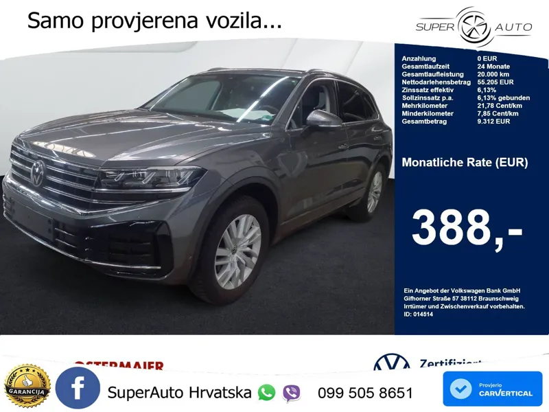 Volkswagen Touareg 3.0 V6 TDI (231 KS) 4MOTION Tiptronic ZRAČNI+ACC+GR SJED+KAM