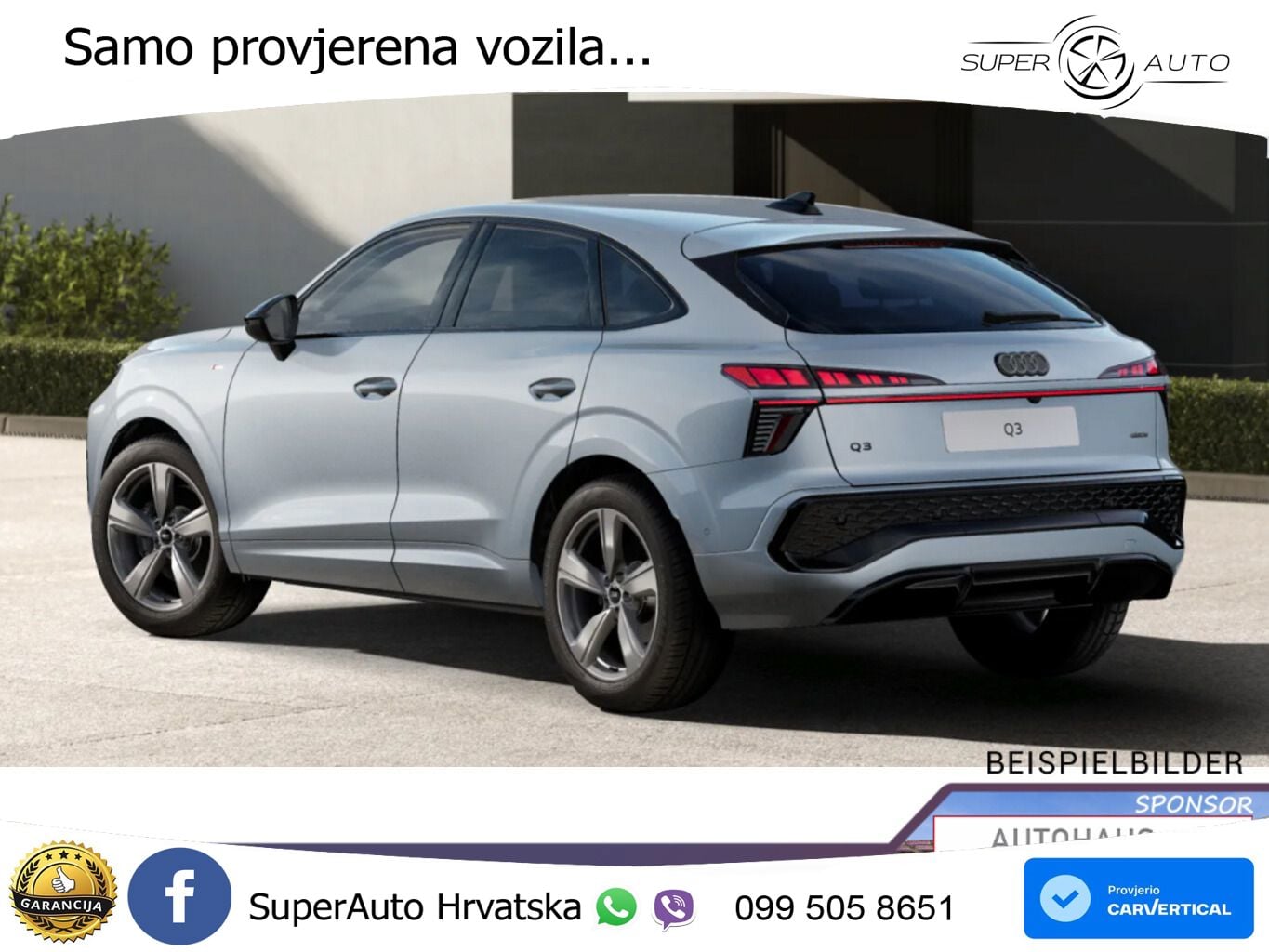 Audi Q3 Sportback 2.0 TDI (193 KS) quattro S tronic LED+GR SJED+ACC