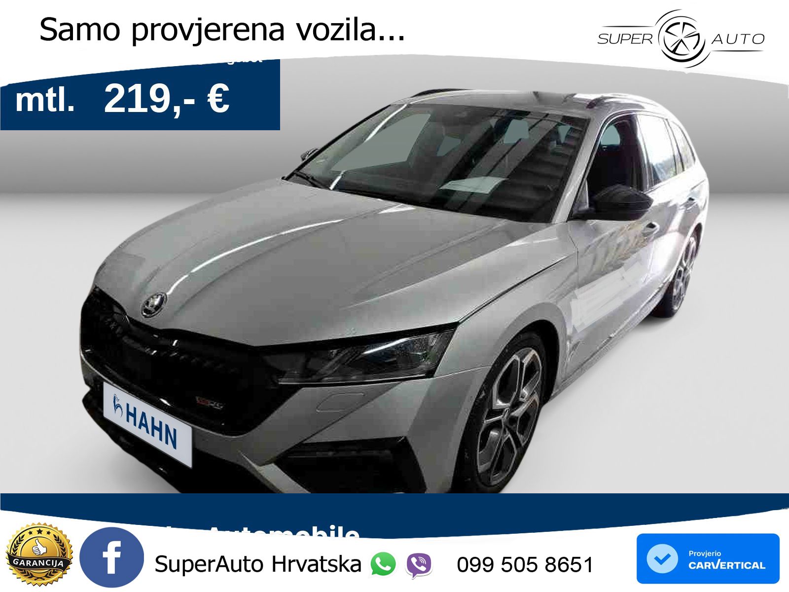 Škoda Octavia Combi RS 2.0 TDI (200 KS) DSG LED+GR SJED+ACC
