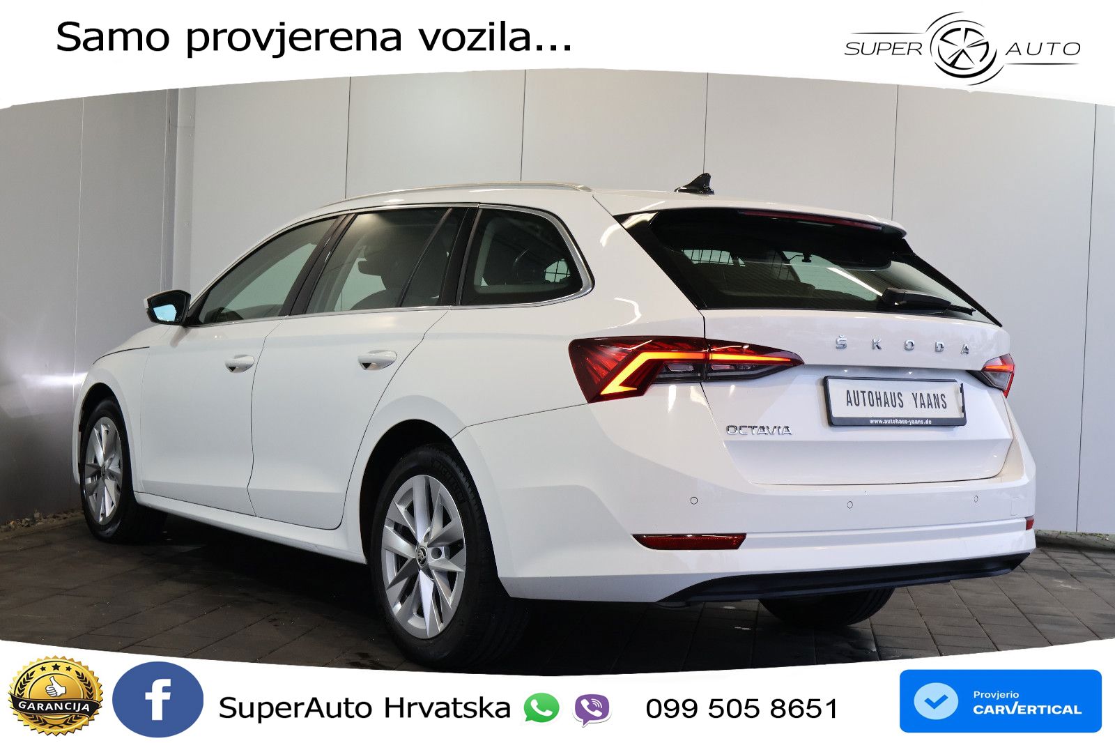 Škoda Octavia Combi 2.0 TDI (150 KS) DSG LED+GR SJED+ACC