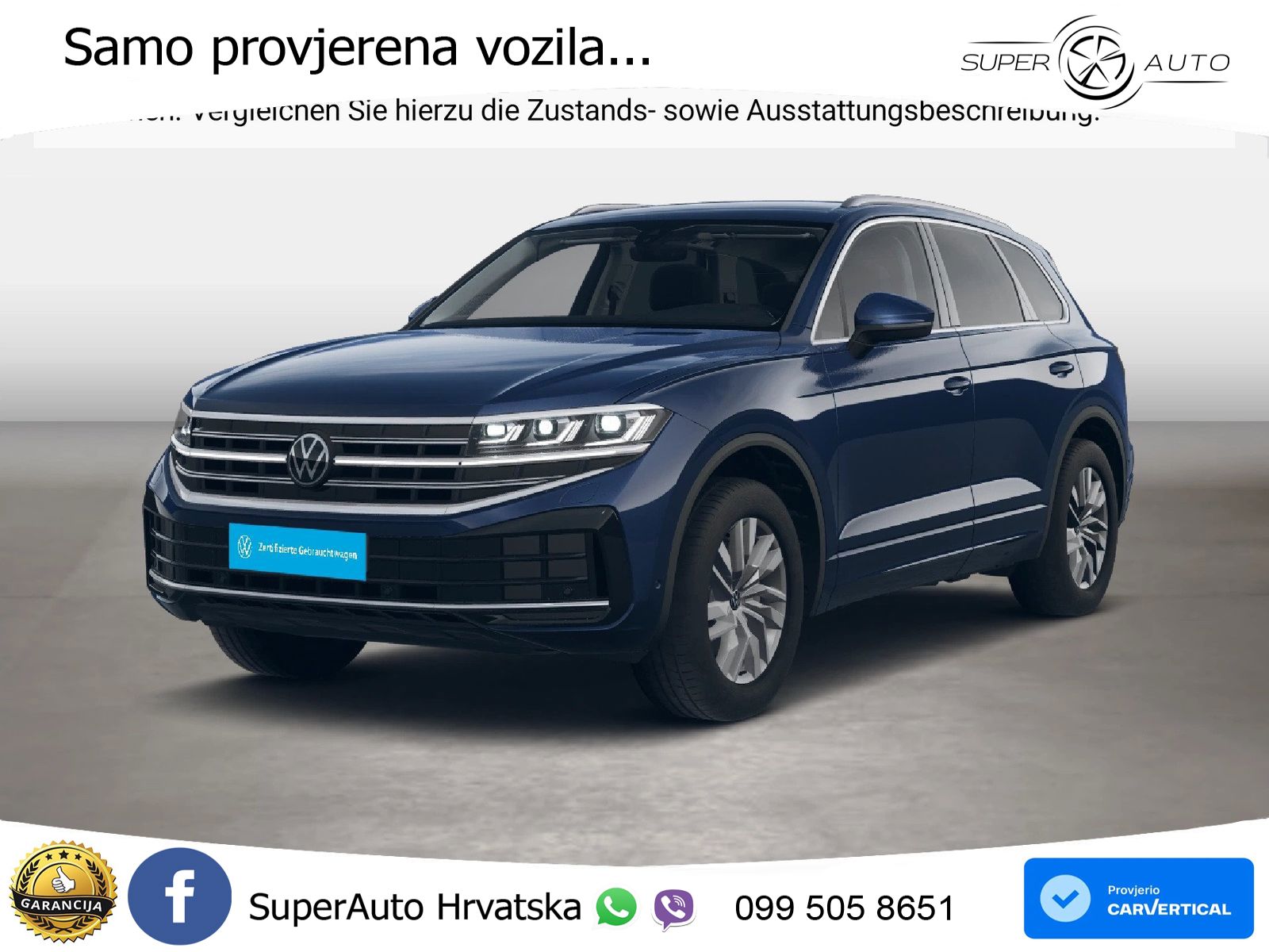 Volkswagen Touareg 3.0 V6 TDI (231 KS) 4MOTION Tiptronic ZRAČNI+ACC+GR SJED+KAM