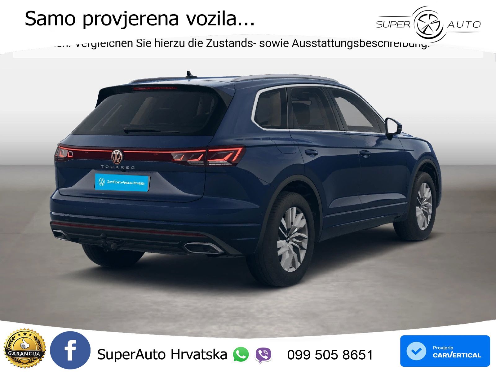 Volkswagen Touareg 3.0 V6 TDI (231 KS) 4MOTION Tiptronic ZRAČNI+ACC+GR SJED+KAM