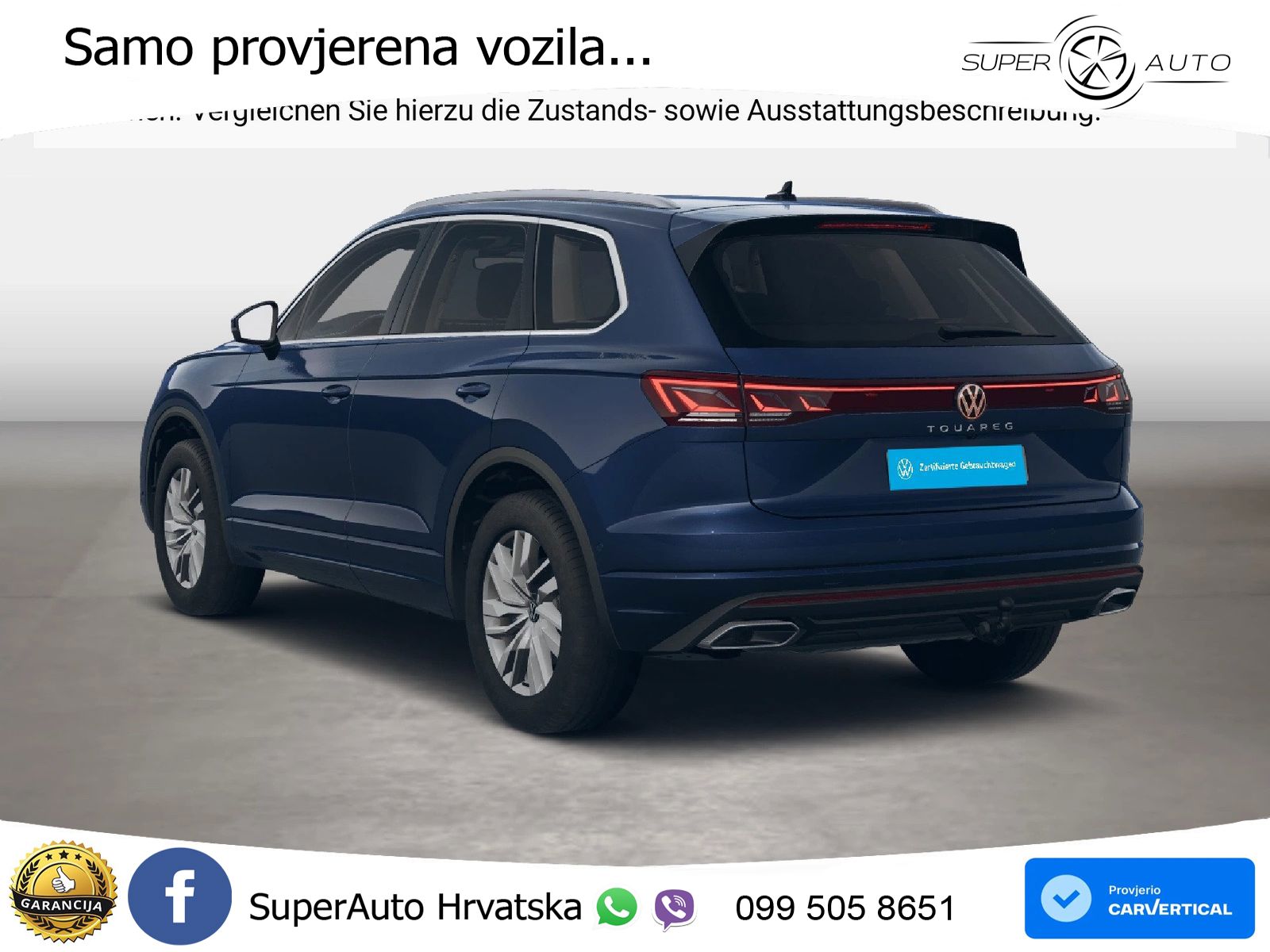 Volkswagen Touareg 3.0 V6 TDI (231 KS) 4MOTION Tiptronic ZRAČNI+ACC+GR SJED+KAM