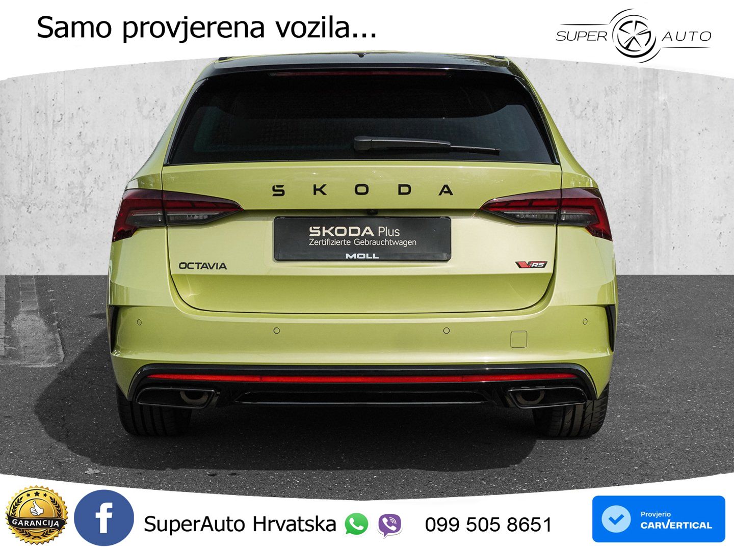Škoda Octavia Combi RS 2.0 TSI (265 KS) DSG LED+GR SJED+ACC