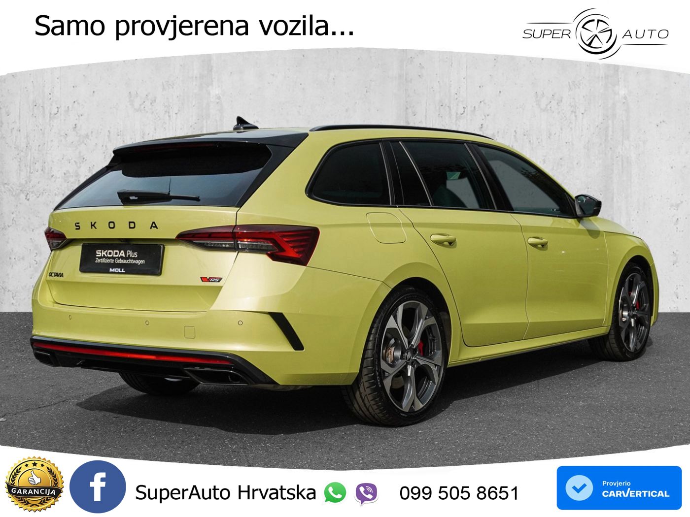 Škoda Octavia Combi RS 2.0 TSI (265 KS) DSG LED+GR SJED+ACC