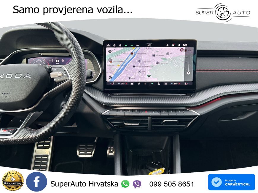 Škoda Octavia Combi RS 2.0 TSI (265 KS) DSG LED+GR SJED+ACC