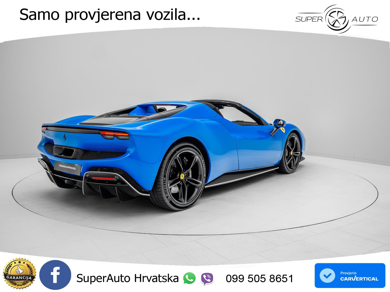 Ferrari 296 GTS 3.0 V6 (830 KS) F1 DCT LED+ACC