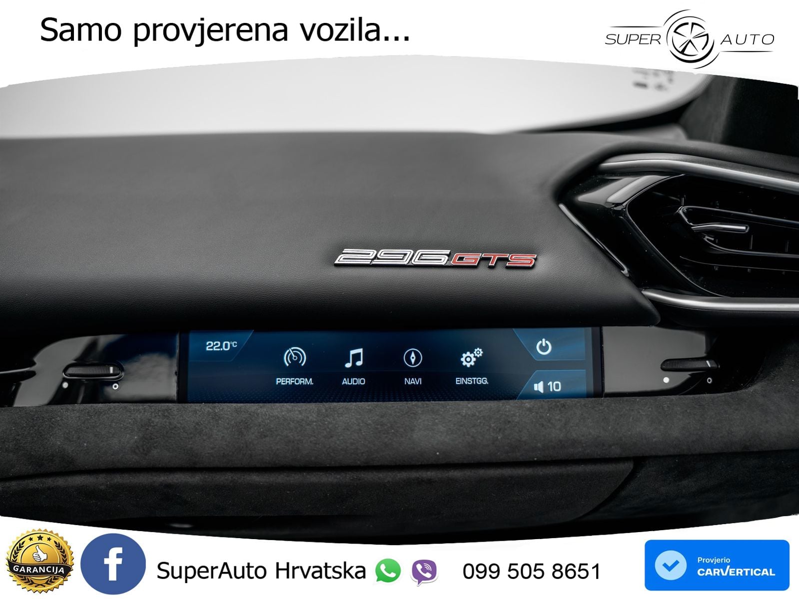 Ferrari 296 GTS 3.0 V6 (830 KS) F1 DCT LED+ACC