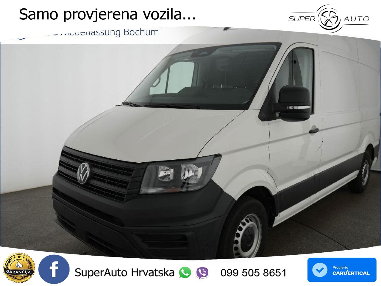 Volkswagen Crafter Kasten mittel Navi Kamera Klima 5 Jahre 140 KS