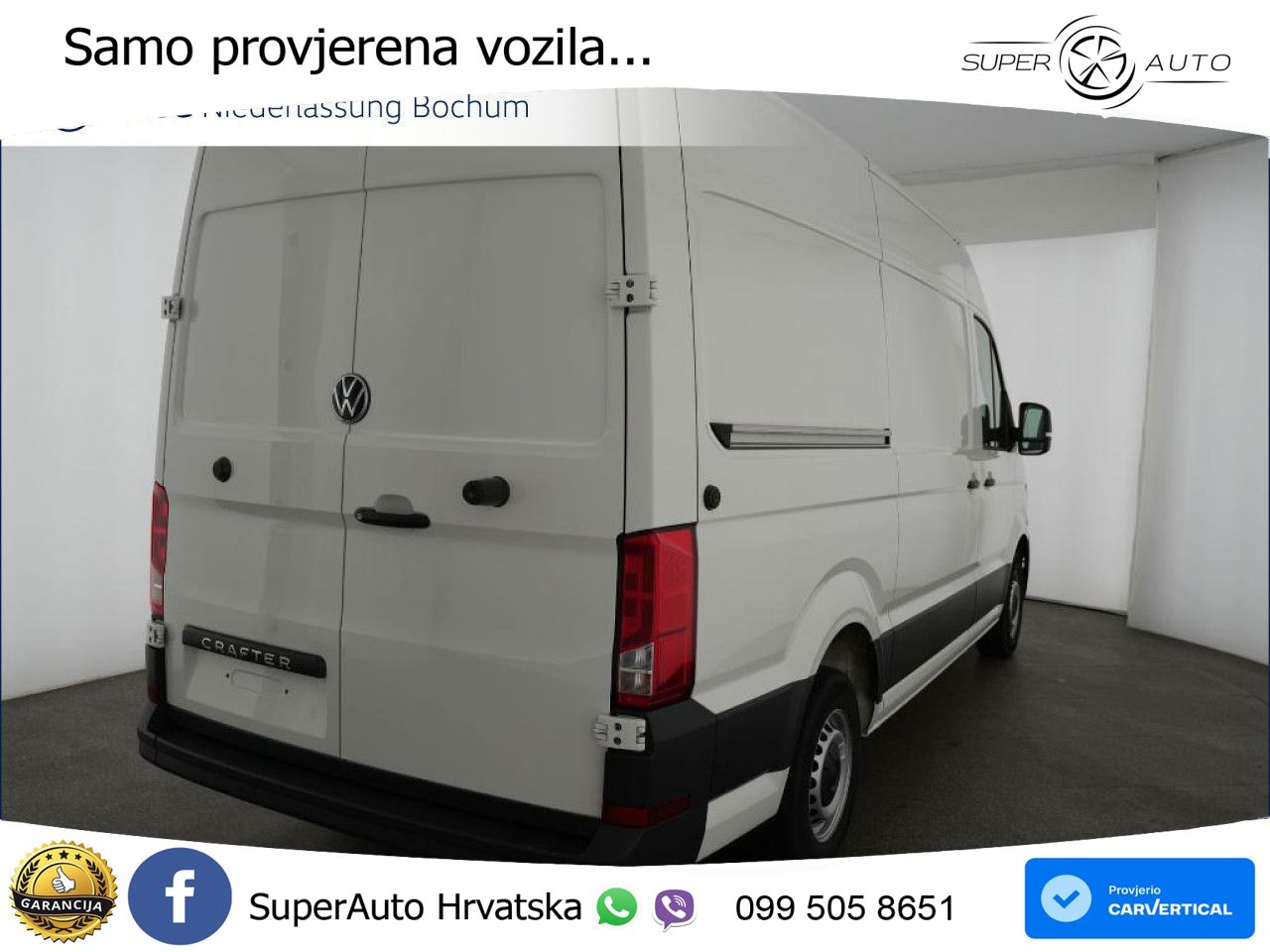 Volkswagen Crafter Kasten mittel Navi Kamera Klima 5 Jahre 140 KS