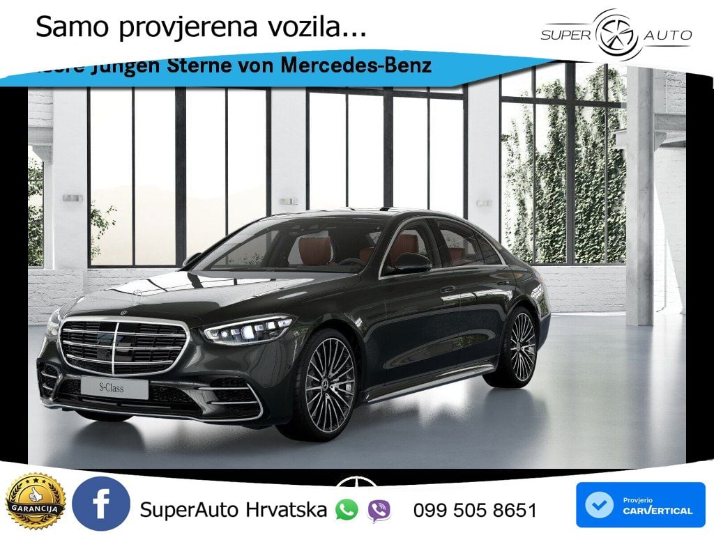 Mercedes S 580 V8 (503 KS) EQ Boost 4MATIC 9G-TRONIC AMG ACC+HEAD+4xGR SJED+360+PANO