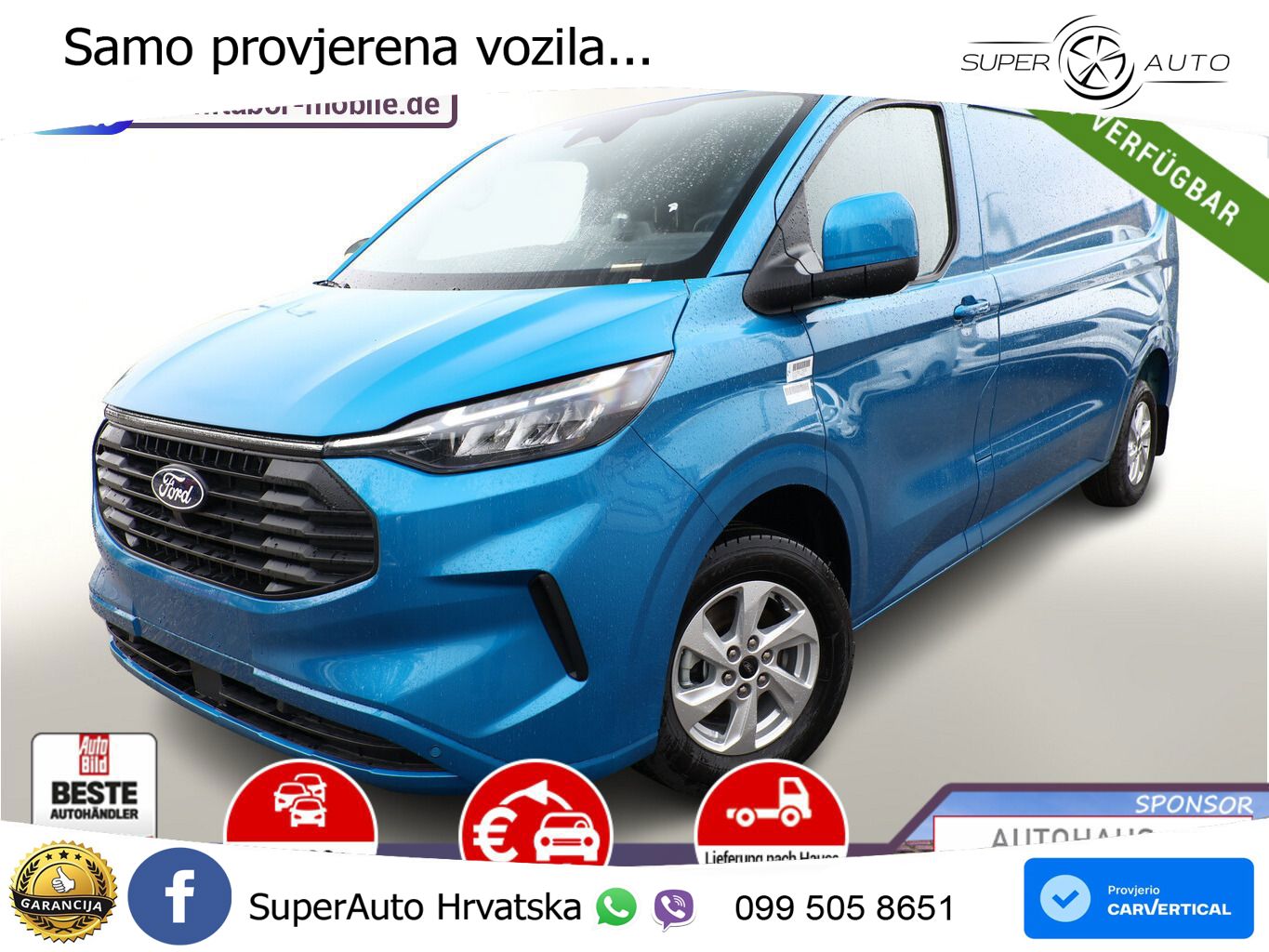 Ford Transit Custom Aut Limited 320L2 LED UVP-38%* 170 KS