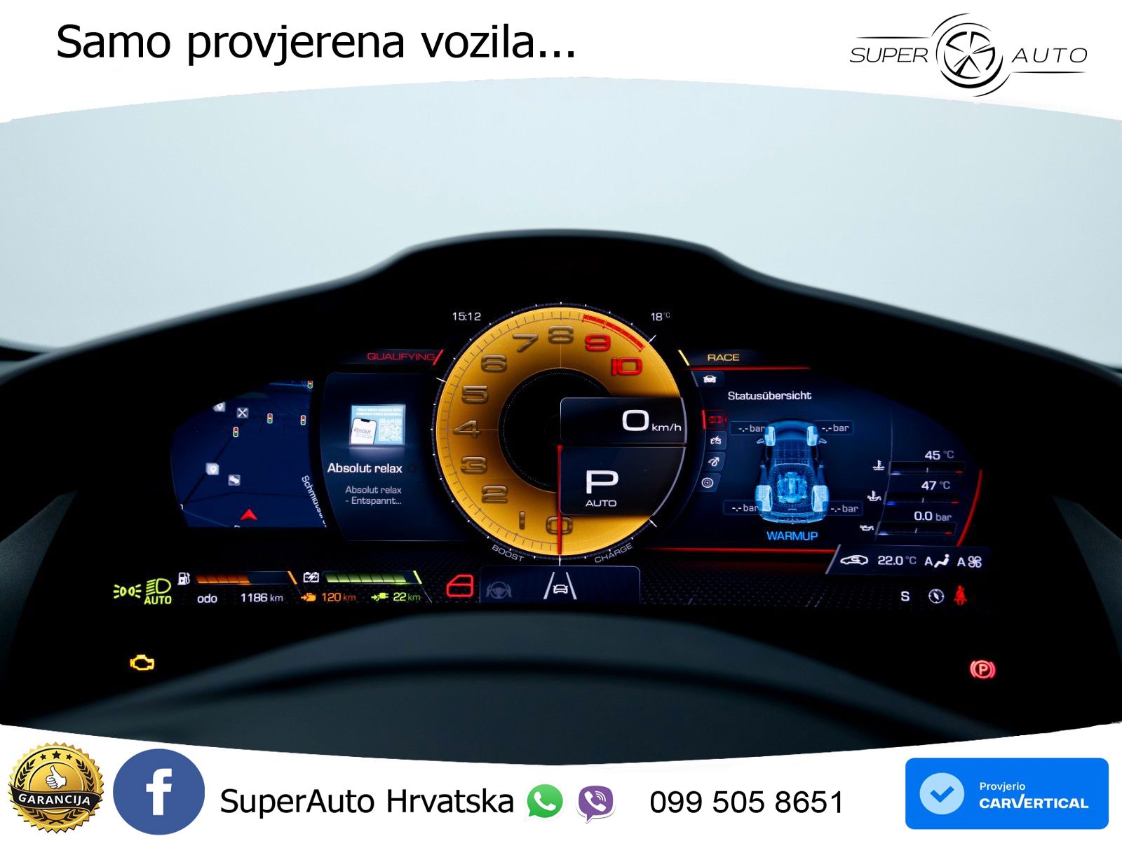 Ferrari 296 GTS 3.0 V6 (830 KS) F1 DCT LED+GR SJED+ACC