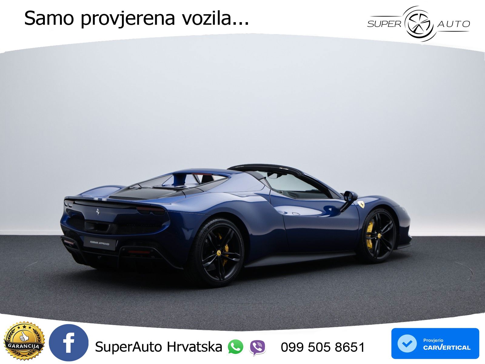 Ferrari 296 GTS 3.0 V6 (830 KS) F1 DCT LED+GR SJED+ACC
