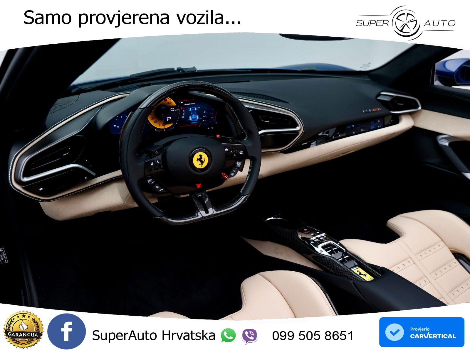 Ferrari 296 GTS 3.0 V6 (830 KS) F1 DCT LED+GR SJED+ACC