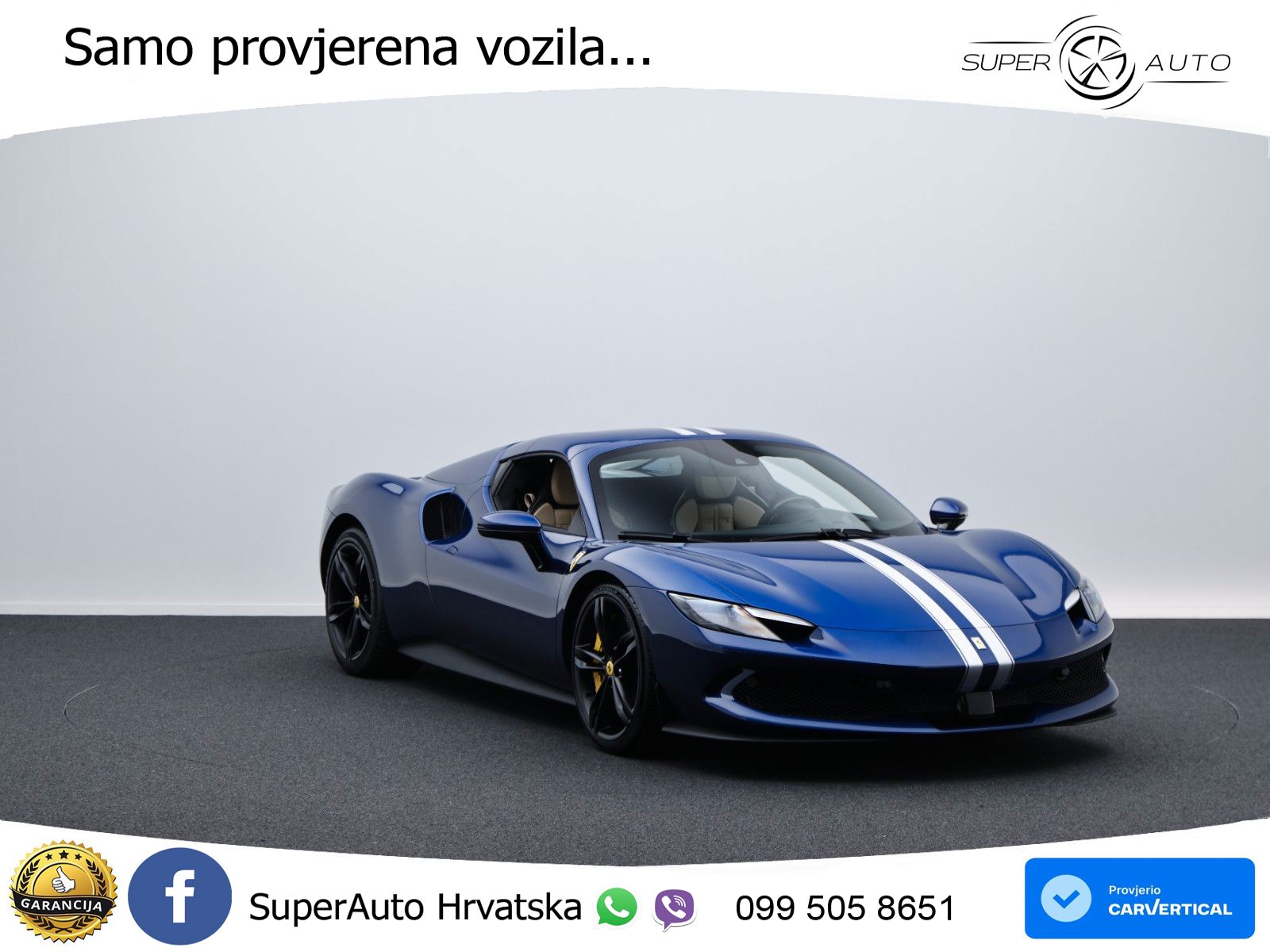 Ferrari 296 GTS 3.0 V6 (830 KS) F1 DCT LED+GR SJED+ACC