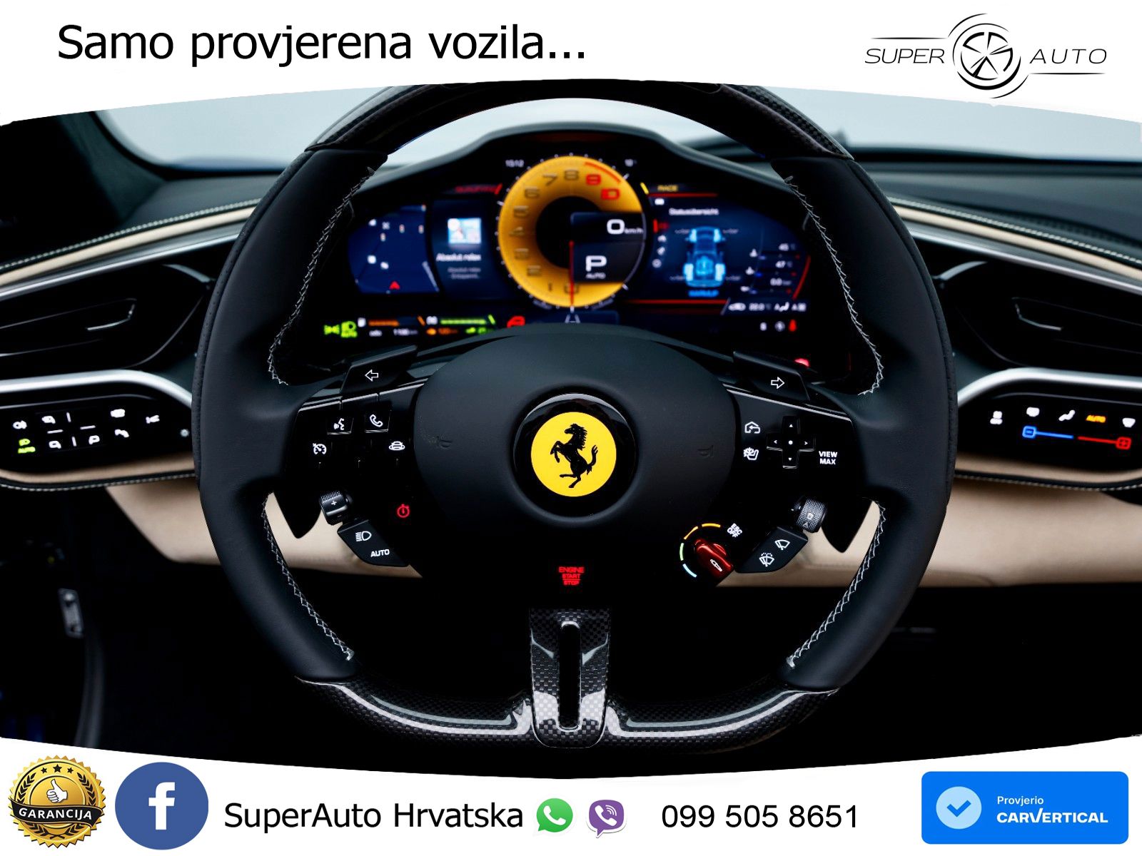 Ferrari 296 GTS 3.0 V6 (830 KS) F1 DCT LED+GR SJED+ACC
