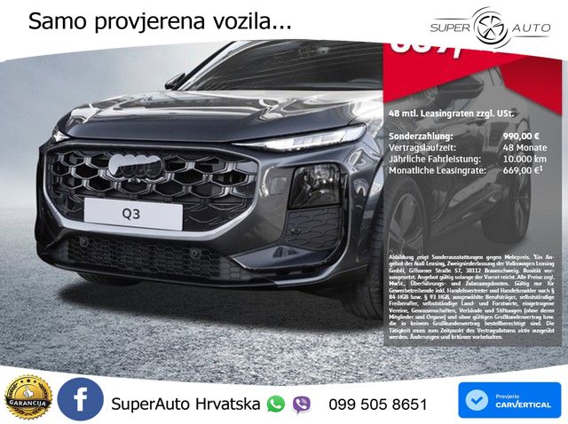 Audi Q3 1.5 TFSIe (272 KS) S tronic LED+GR SJED+ACC