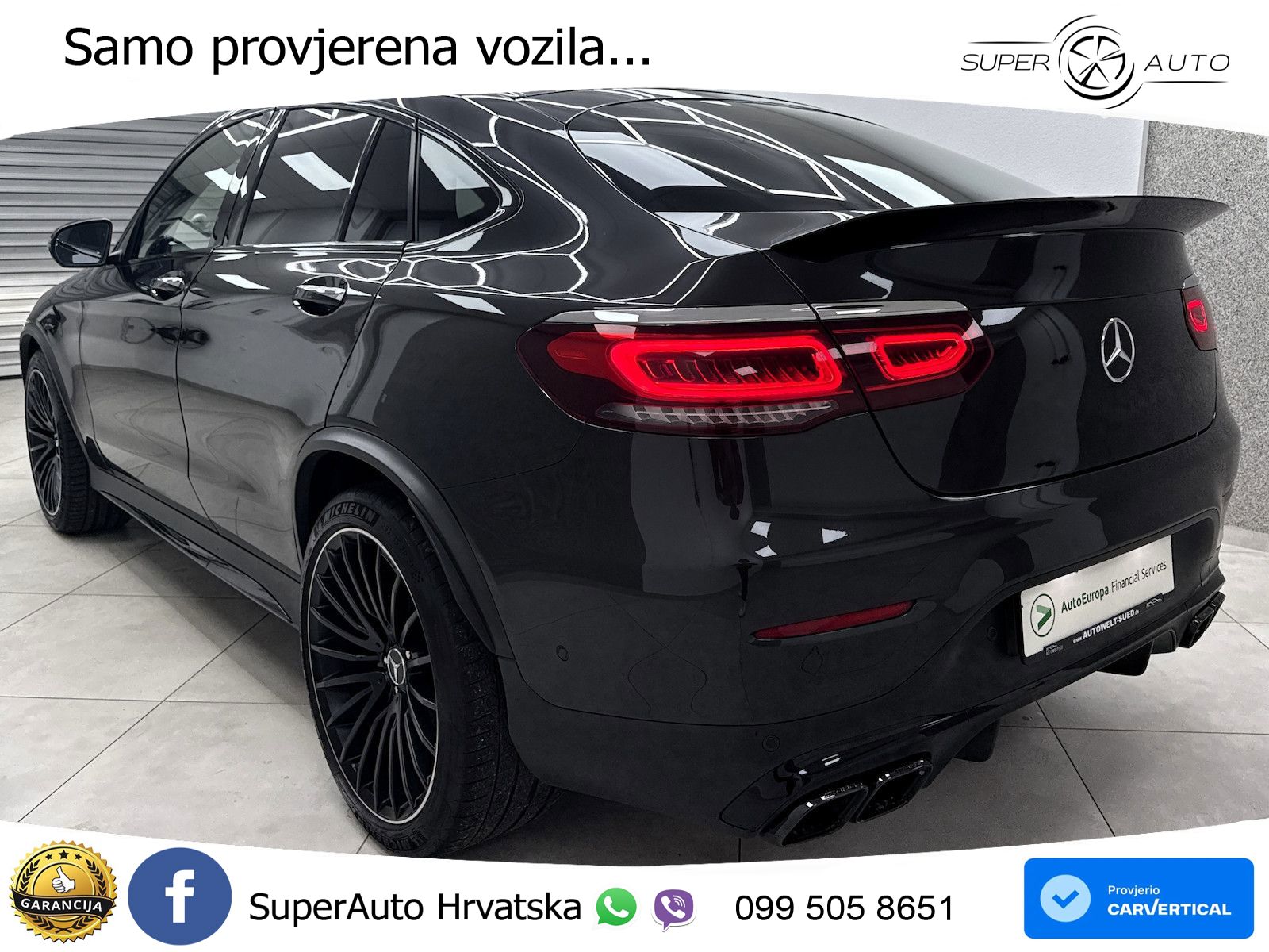 Mercedes GLC Coupe AMG 63 V8 (476 KS) 4MATIC+ MCT ZRAČNI+ACC+GR SJED+KAM