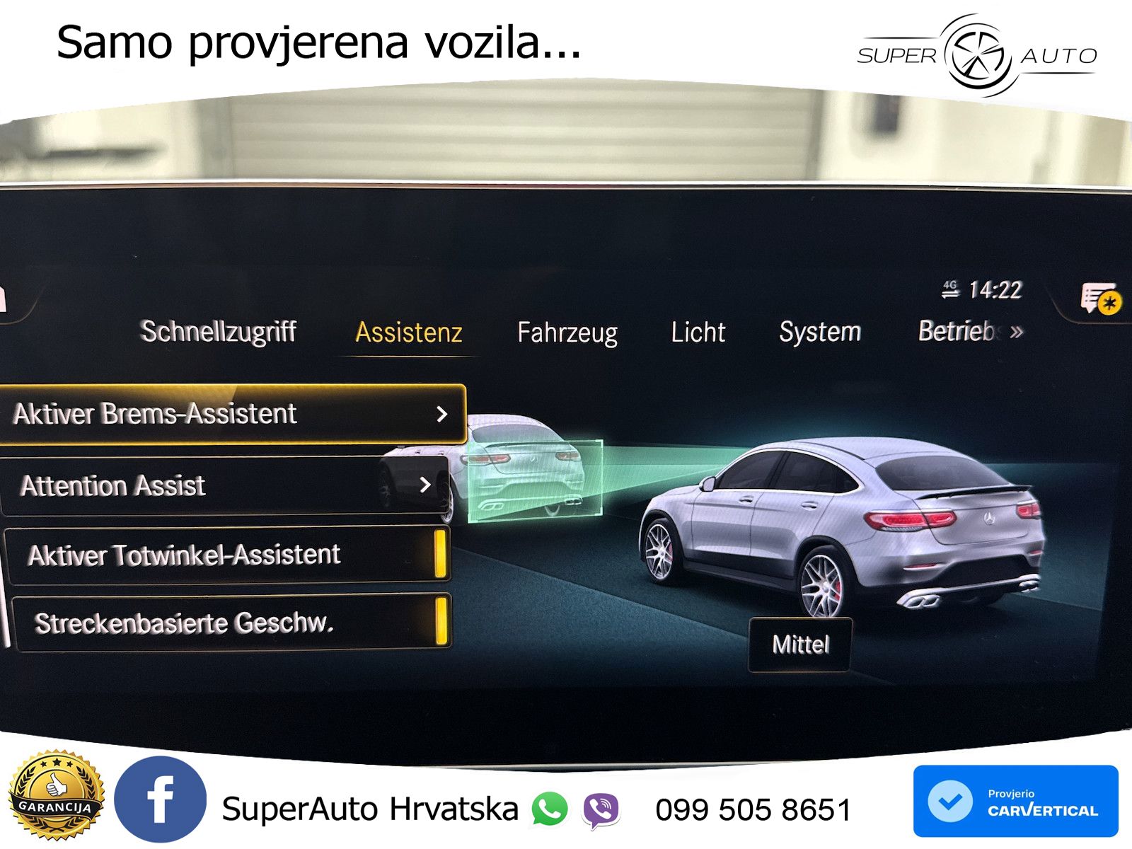 Mercedes GLC Coupe AMG 63 V8 (476 KS) 4MATIC+ MCT ZRAČNI+ACC+GR SJED+KAM
