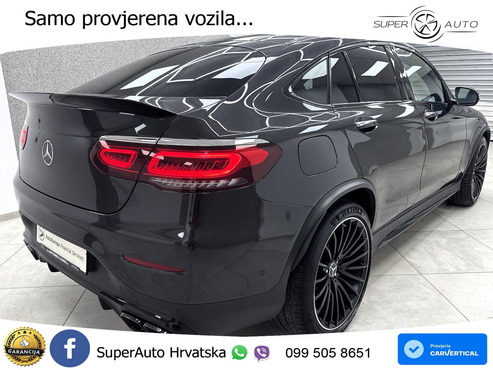 Mercedes GLC Coupe AMG 63 V8 (476 KS) 4MATIC+ MCT ZRAČNI+ACC+GR SJED+KAM