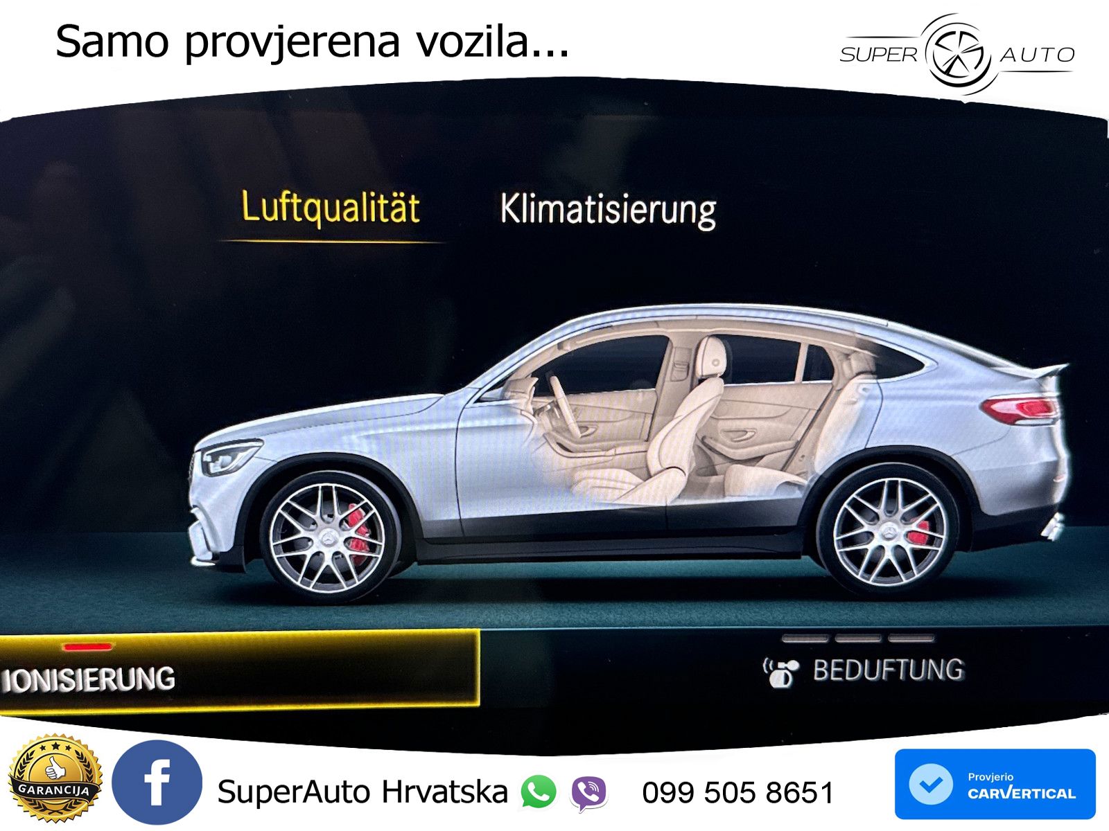 Mercedes GLC Coupe AMG 63 V8 (476 KS) 4MATIC+ MCT ZRAČNI+ACC+GR SJED+KAM