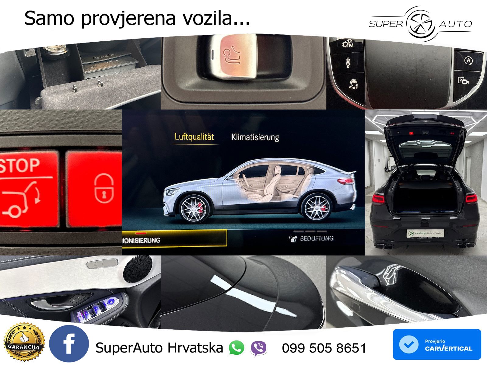 Mercedes GLC Coupe AMG 63 V8 (476 KS) 4MATIC+ MCT ZRAČNI+ACC+GR SJED+KAM