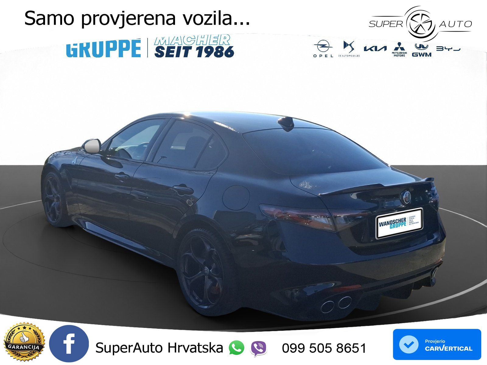 Alfa Romeo Giulia Quadrifoglio 2.9 V6 Bi-Turbo (520 KS) Automatic LED+GR SJED+ACC