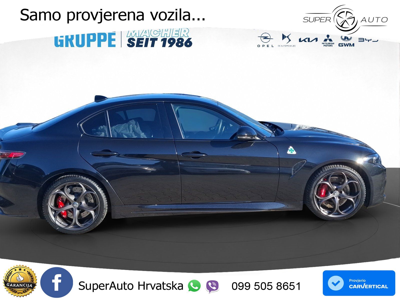 Alfa Romeo Giulia Quadrifoglio 2.9 V6 Bi-Turbo (520 KS) Automatic LED+GR SJED+ACC