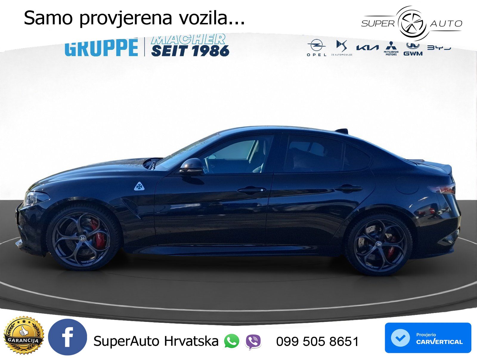 Alfa Romeo Giulia Quadrifoglio 2.9 V6 Bi-Turbo (520 KS) Automatic LED+GR SJED+ACC
