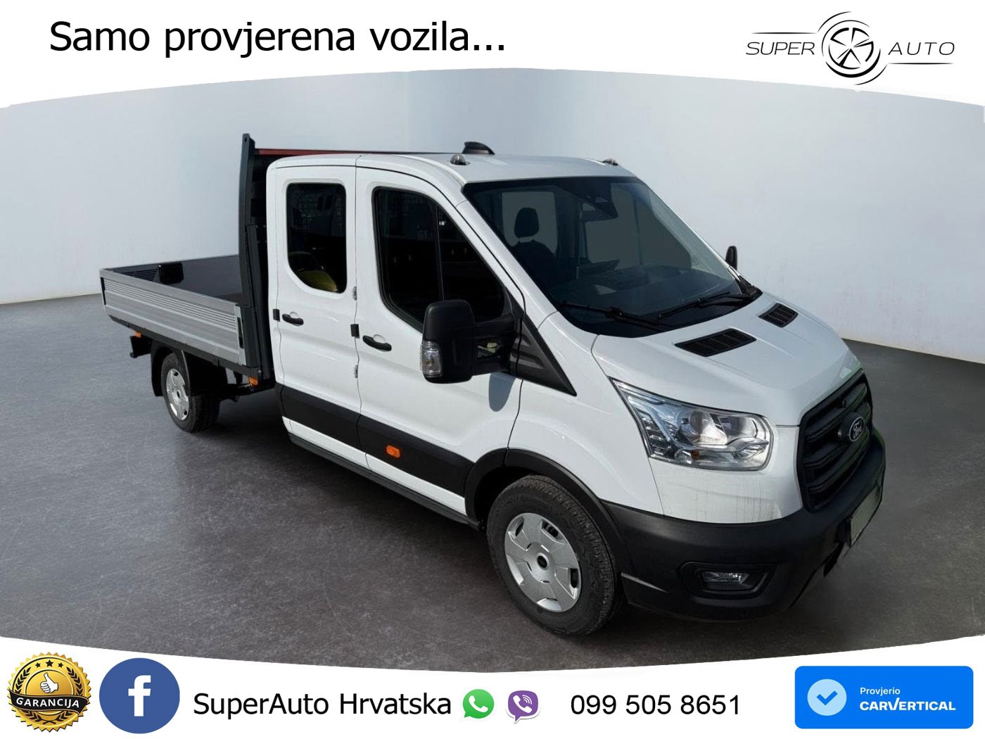 Ford Transit Pritsche DoKa Trend 350 L3 AHK*SHZ*CAM*P 165 KS
