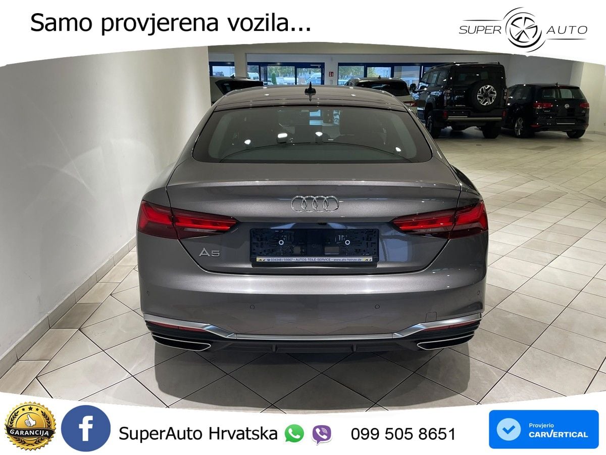 Audi A5 Sportback  40 TFSI (204 KS) S tronic LED+GR SJED+ACC