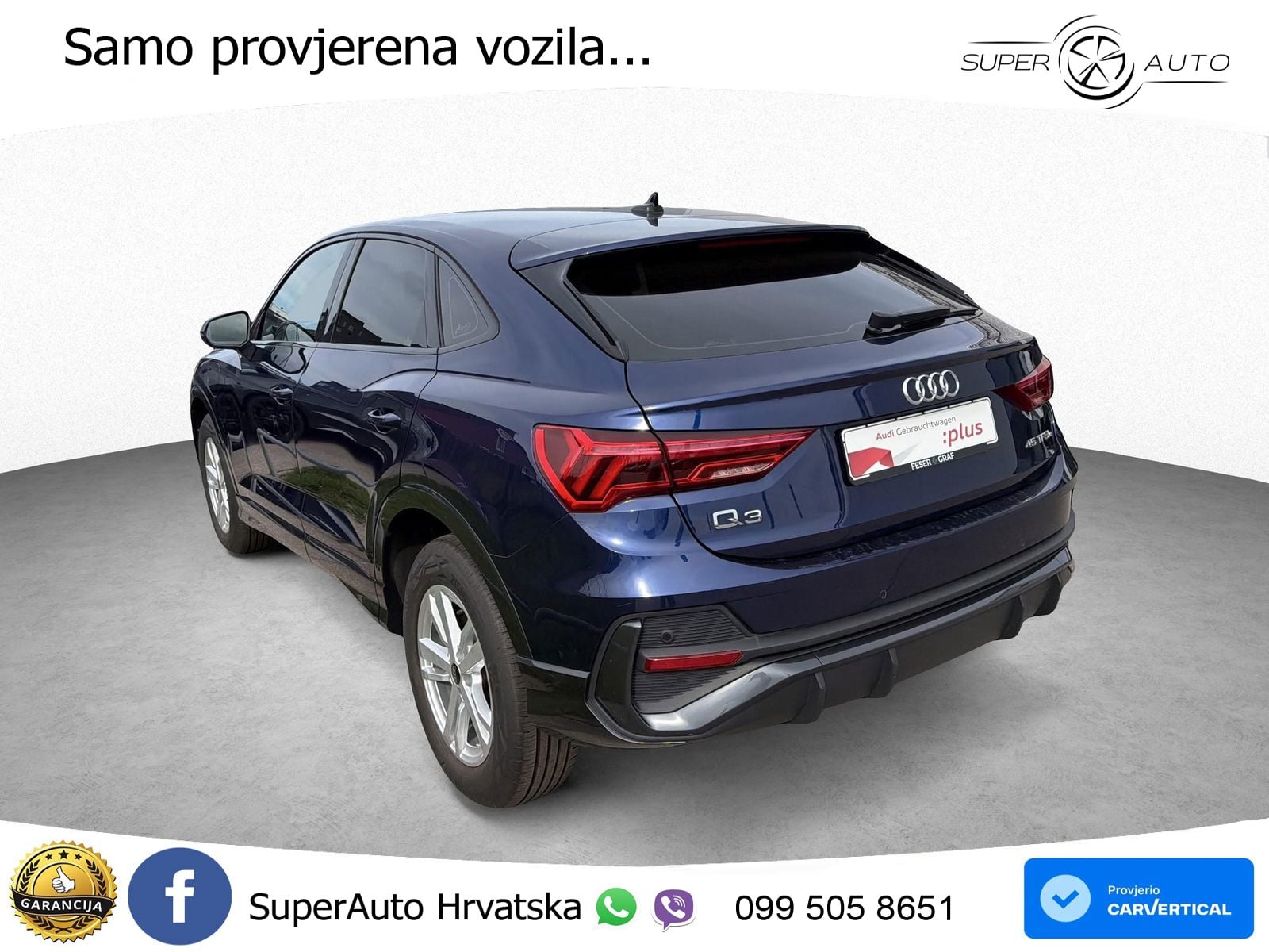 Audi Q3 Sportback 45 TFSIe (245 KS) S tronic LED+GR SJED+ACC