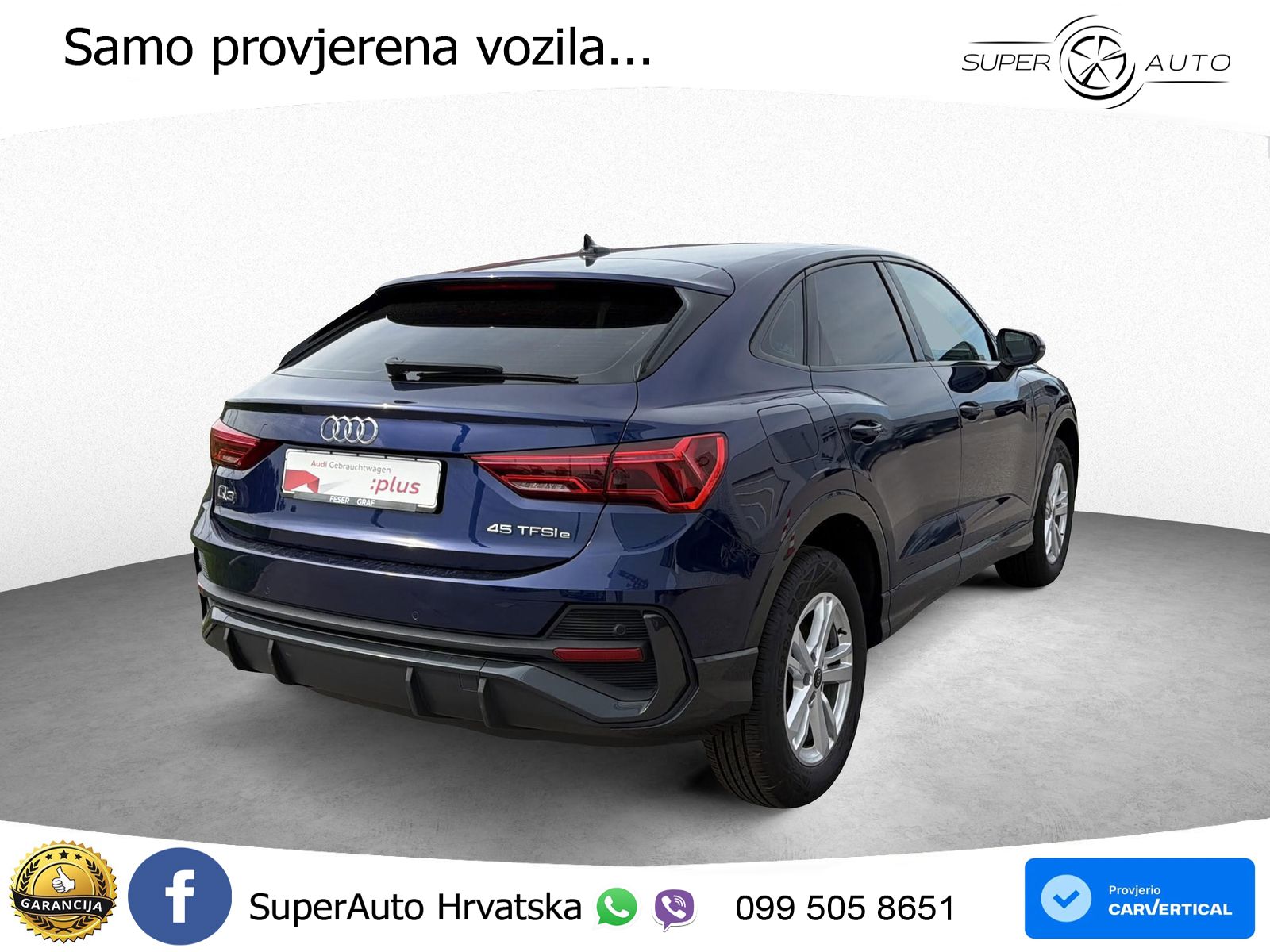 Audi Q3 Sportback 45 TFSIe (245 KS) S tronic LED+GR SJED+ACC