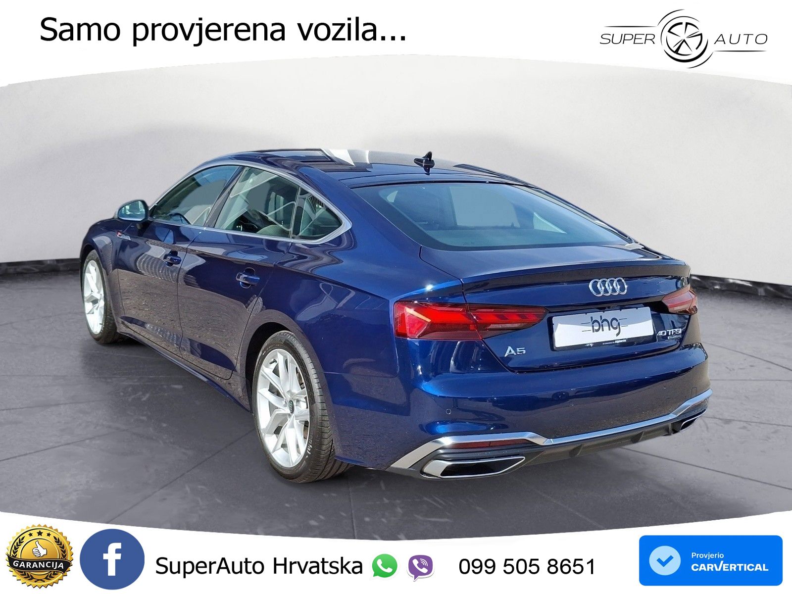 Audi A5 Sportback  40 TFSI (204 KS) quattro S tronic S line LED+GR SJED+ACC