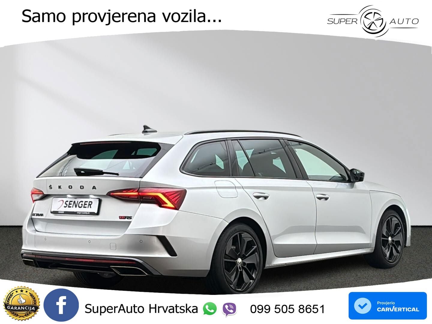 Škoda Octavia Combi RS 2.0 TDI (200 KS) 4x4 DSG LED+GR SJED+ACC