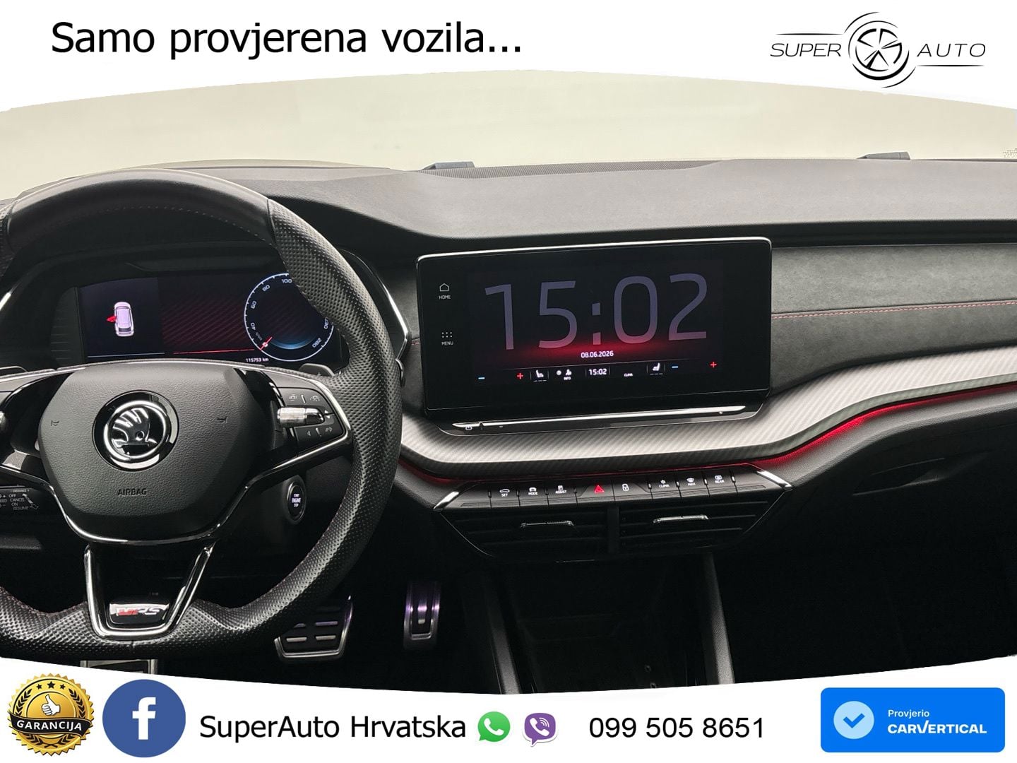 Škoda Octavia Combi RS 2.0 TDI (200 KS) 4x4 DSG LED+GR SJED+ACC